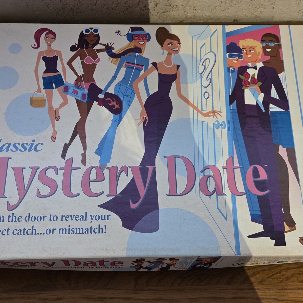 Classic Mystery Date Board Game Box - Pink & Blue Artwork